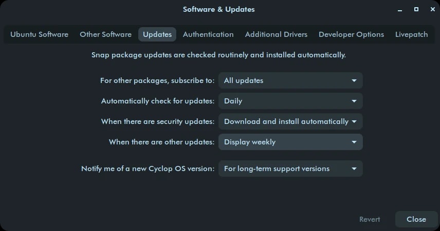 Onglet Pilotes additionnels affichant les pilotes NVIDIA sur Cyclop OS