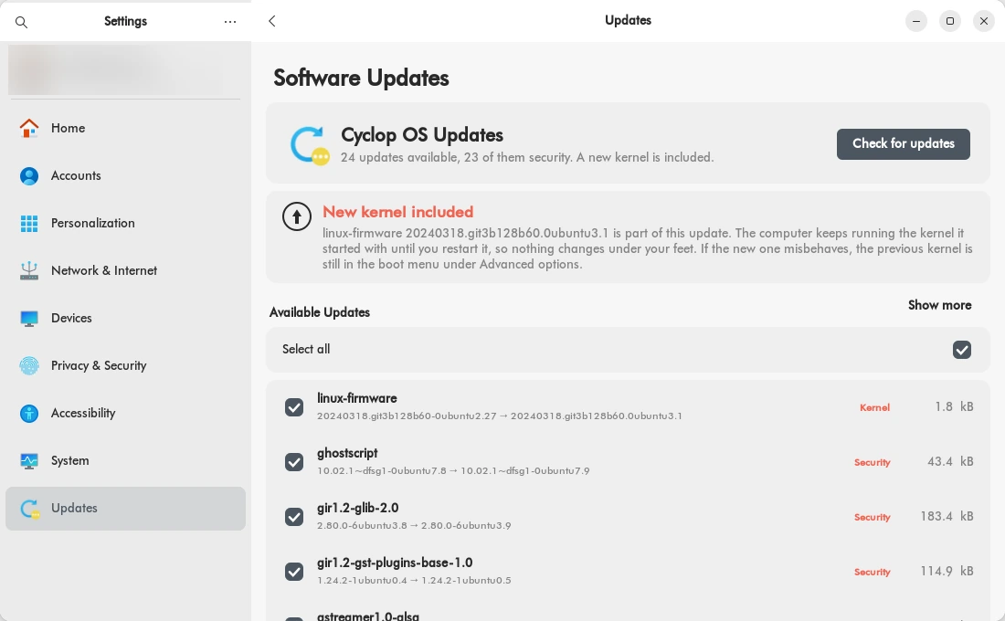 A bad update undoes itself in one step